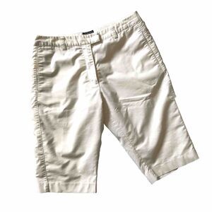 Adidas Shorts Womens Size 10 White Stretch Bermuda Lined Zip Pockets Vtg Y2k 00s